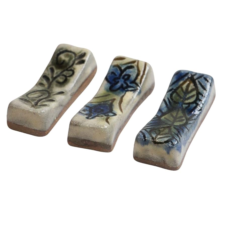 Amazon | やちむん 箸置き 3個セット はしおき 沖縄 陶器 焼き物